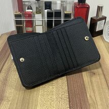 【田中革具】 長財布 牛革 革財布 コンパクト財布 折り財布 レディース 本革 新品 未使用 送料無料 人気商品 ブラック_画像4