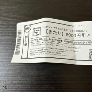 スタジオマリオ　8000円　クーポン　割引