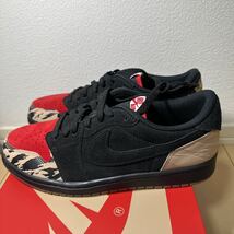 Sole Fly × Nike Air Jordan 1 Low Black and Sport Redソールフライ × ナイキ エアジョーダン1 ロー 26.0cm _画像1