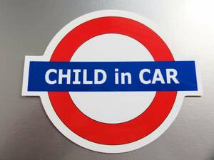 ▼ロンドン地下鉄CHILD IN CARステッカー★イギリス 子どもが乗ってます 車に☆ かわいい耐水シール(1