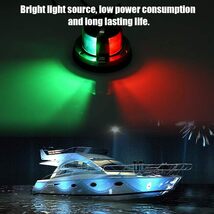 ボートナビゲーションライト 双色灯赤と緑 マリンヨットライト LEDマリンナビゲーションライト 航海灯 ポンツーン 超高輝度LEDビーズ_画像6