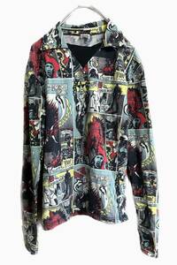 '90s 95AW Jean Paul Gaultier American Comic Shirt Cut Sew 48 Archive ジャンポール・ゴルチエ アメコミ柄 Y2K Vintage パワーネット
