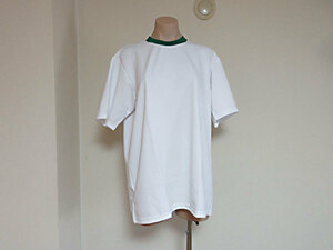  gym uniform short sleeves T-shirt *Gym Friends Jim f lens * can ko-* white × green *3L size * unused 