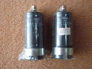  electrolytic capacitor Nippon Chemi-Con KMH series 50V 10000μF screw terminal 2 piece unused 