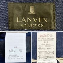 ★春の大人の魅力♪【超美品】ランバン LANVIN ☆着心地最高♪ ストレッチ デニム ロング丈 チェスター コート ジージャン (Lサイズ程度) _画像10