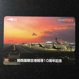 南海/2004年度発売開始柄ー「関西国際空港開港10周年記念」ーコンパスカード(使用済/スルッとKANSAI)