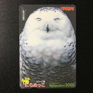 大阪市交通局/2001年度発売開始柄ー動物にらめっこシリーズ「2」ーレインボーカード(使用済/スルッとKANSAI)