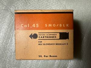 未使用　MGC　Cal.45　SMG/BLK　（12×30）　PATENT　BLOWBACK　CARTRIDGES　20Par Boxes