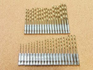 ゆうパケット発送★六角軸鉄工用ドリル 1.5～6.5mm 39本セット ハイス鋼 工具ドリルビット キリ 電気ドリル インパクトドライバー Bf6xx3