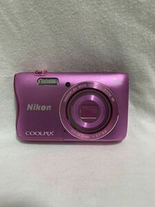 動作品 デジタルカメラ Nikon COOLPIX S3700 Wifi ピンク