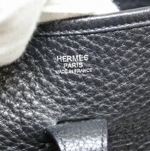 ☆ 【中古美品】 HERMES エルメス エヴリン1 PM レザー ブラック シルバー金具 □L 2008年製_画像7