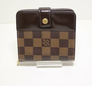 ☆【中古】 LOUIS VUITTON ルイ ヴィトン コンパクトジップ ダミエ エベヌ N61668