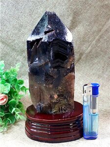 AAA級【魔除け】天然モリオン黒水晶原石178C3-107C64b