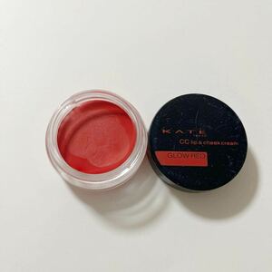 ケイト / CCリップ＆チーククリーム・01・GLOW RED・レッド系・リップクリーム・口紅・頬紅・定価935円