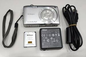 1円～ 中古 現状 簡易動作確認済 Nikon ニコン COOLPIX S3300 クールピクス コンパクト デジタルカメラ デジカメ コンデジ シルバー 本体