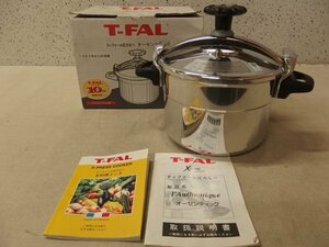 0240219s【T-FAL ティファール 圧力鍋 オーセンティック ガス火用 22cm 6L】中古品/圧力鍋/実用性未確認