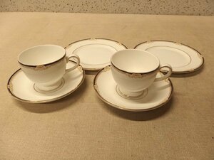 0240300w【WEDGWOOD CAVENDISH トリオ2セット】中古品/ウエッジウッド/キャベンディッシュ/カップ＆ソーサー/黒壺/ティー/コーヒー