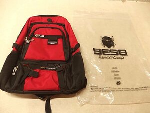 0340195s【YESO & OUTMASTER バックパック 9109 RED】リュックサック/イェソ/アウトマスター/赤/50×35cm程/未使用保管品