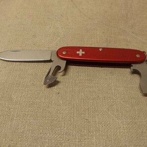 0340286a【メ便】VICTORINOX マルチツールナイフ 中古品 ビクトリノックス スイス ROSTFREI/実用性未確認/全長9.2cm程度（閉じた状態）の画像1