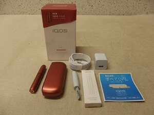 0340329s【フィリップ・モリス アイコス デュオ 赤系】通電のみ確認/実用性未確認/Philip Morris IQOS 3 DUO 本体/中古品/電子タバコ