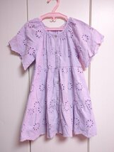 ザラ ZARA ワンピース 子供用 キッズ 紫 4-5y 110cm ZAOIZBMH_画像1