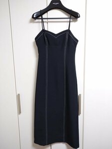 ザラ ZARA ワンピース コントラストステッチペンシルワンピース ドレス 黒 ZAOIZBMH