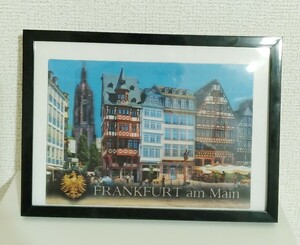 ドイツ　フランクフルト　Frankfurt　３Ｄポストカード　額付き 額入り