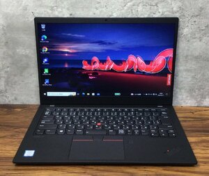 1円～ ●LENOVO ThinkPad X1 Carbon 7th Gen / Core i5 8265U (1.60GHz) / メモリ 8GB / NVMe SSD 256GB / 14型 フルHD / Win10 Pro 64bit