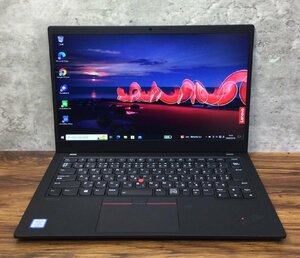 1円～ ●LENOVO ThinkPad X1 Carbon 7th Gen / Core i5 8265U (1.60GHz) / メモリ 8GB / NVMe SSD 256GB / 14型 フルHD / Win10 Pro 64bit