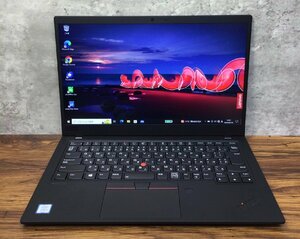 1円～ ●LENOVO ThinkPad X1 Carbon 7th Gen / Core i5 8265U (1.60GHz) / メモリ 8GB / NVMe SSD 256GB / 14型 フルHD / Win10 Pro 64bit