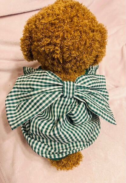 ペット洋服 新品未使用 おまけ付き リボン チェック
