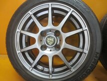 ☆スピスタ☆タイヤホイール グレーメタリック 10本スポーク ローダウン ミラ 軽四 ラパン アルト 165/55R14 5.5J +45 100-4 4本 R141113_画像2