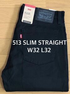 Levi's 513 SLIM STRAIGHT BLACK JET W32 L32