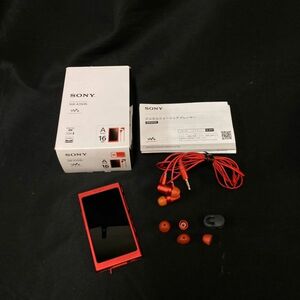 FBe306Y06 動作品 SONY WALKMAN Aシリーズ NW-A35HN シナバーレッド 16GB 初期化済 箱付き