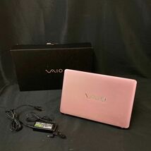 DCe404Y10 動作品 SONY ソニー VAIO VJS152C11N Intel Core i5 15.5型 4GB HDD500GB ノートパソコン ピンク 箱付き_画像1