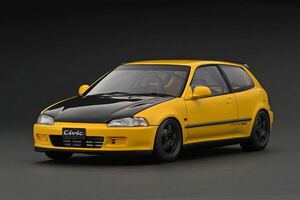 新品 ignition Model 1/18 イグニッションモデル ホンダ シビック IG3044 1/18 Honda CIVIC EG6 Yellow ホットウィールカラーSW388ホイール