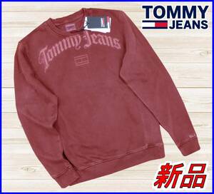 【国内正規品】76%OFF◆T0MMYJEANSトミージーンズ◆定価:15400円◆トレーナー ヴィンテージ加工リラックスグランジクルーネックスウェットS