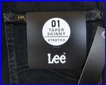 【国内正規品】72%OFF◆リーLee◆TaperSkinnyJスキニージーンズヴィンテージ加工ストレッチデニム日本製◆黒ブラック28XS定価:17,600円_画像9