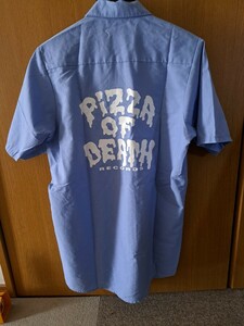 送料無料！PIZZA OF DEATH ワークシャツ HI-STANDARD KEN YOKOYAMA BBQ CHICKENS ピザオブデス ハイスタ 横山健 