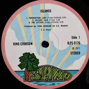 【英国原盤 UK Pink Rim Island Orig King Crimson キングクリムゾン ISLANDS 初回マト1U/1U A面マザー1 フリップバックジャケ】の画像3