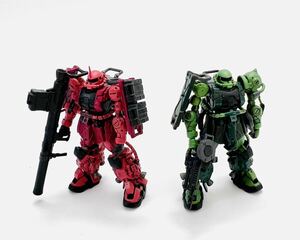 ガンダム アーティファクト第4弾 高機動型ザクⅡ シャア・アズナブル機&一般機 塗装済み 完成品 