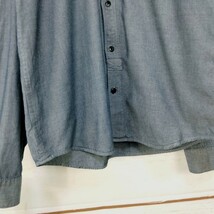 FRED PERRY フレッドペリー 長袖シャツ 刺繍ロゴ ブルーグレー系 胸ポケット付き メンズ Mサイズ_画像7