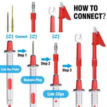 SET-3 マルチメータテストリードセット、21個のデジタル電気テストプローブセット - ワニ口クリップ、SMD ICテストフック_画像3
