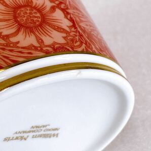 ☆未使用☆ William Morris ウィリアムモリス 蓋付 カップ&ソーサー ペア 2客セット NIKKO ニッコー 金彩 洋食器 食器の画像8