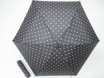 折りたたみ傘　超軽量　レディース 雨傘　カーボン　水玉　ブラック　新品_画像4