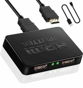 HDMI 分配器 1入力2出力 HDMIスプリッター 2画面 同時出力 1入力2出力のスプリッター 4Kx2K@60Hz 3D 