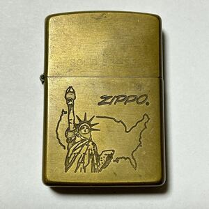 ZIPPO ジッポー K Ⅹ BRADFORD,PA. MADE IN USA オイルライター 自由の女神 ゴールド 喫煙グッズ ジャンク