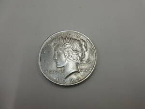 1924年　アメリカ　リバティコイン　ピースダラー　１ドル銀貨　約26.8ｇ　約38.1mm