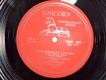 英UNICORN WFS6 フルトヴェングラー・VPO/ブラームス交響曲1番　赤銀文字盤_画像3