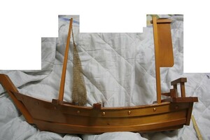 木製 舩盛り器 全長 約 74.5cm 検索 舟 盛り 器 舟盛り 寿司 刺身 イベント グッズ 網